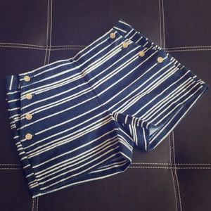 NWT Banana Republic Striped Button-Up Shorts